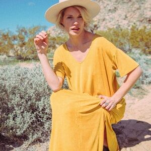 Elegant Mustard Maxi Dress